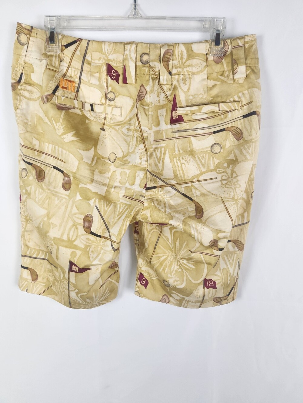 Loudmouth Golf Niblick Bermuda Shorts Women 8 Golf Club Print Golfcore Preppy - Picture 2 of 12